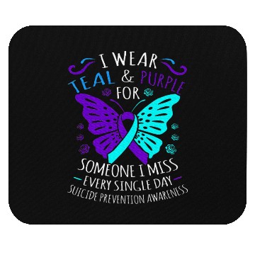 Discover I Wear Teal And Purple For Someone Mouse Pads