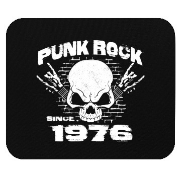 Discover Punk Rock Since 1976 - Skull Rock Hands 48th Mouse Pads