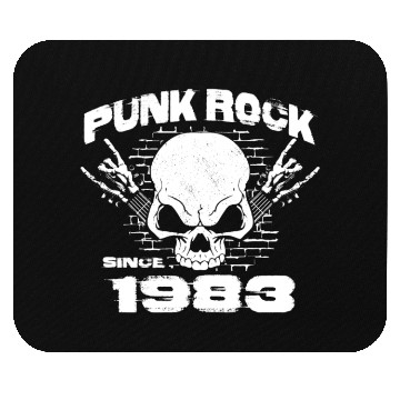 Discover Punk Rock Since 1983 - Skull Rock Hands 41st Mouse Pads