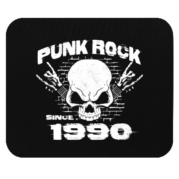 Discover Punk Rock Since 1990 - Skull Rock Hands 34th Mouse Pads