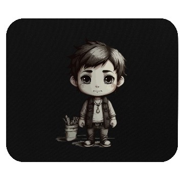 Discover Chibi Character Illustration Mouse Pads