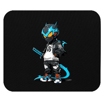 Discover Chibi Dragon Ninja Character Mouse Pads