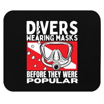 Discover Scuba Diving Mask Pun Funny Scuba Diver Mouse Pads
