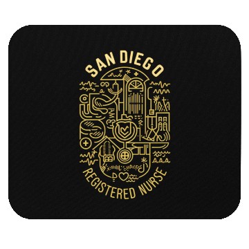 Discover San Diego Registered Nurse Graphic Design Mouse Pads