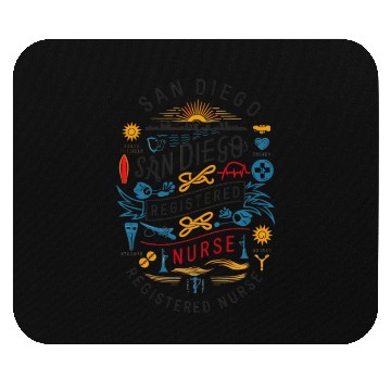 Discover San Diego Registered Nurse Skyline Tribute Graphic Mouse Pads