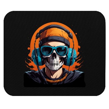 Discover Skull head singing Mouse Pads