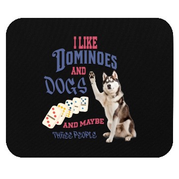 Discover I Like Dominoes and Dogs Mouse Pads