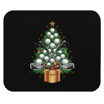 Discover Golf Equipment Christmas Tree Christmas Golf Mouse Pads