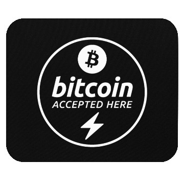 Discover Bitcoin Accepted Here via Lightning Mouse Pads