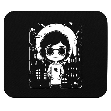 Discover Cute Chibi Anime Science Girl Mouse Pads