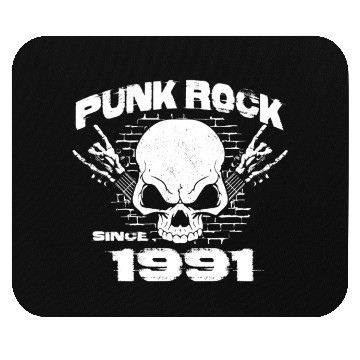 Discover 33rd Birthday - Punk Rock Since 1991 Skull Rock Mouse Pads