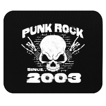 Discover Punk Rock Since 2003 - Skull Rock Hands 21st Mouse Pads