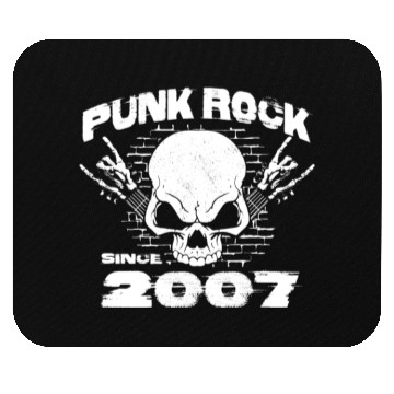 Discover Punk Rock Since 2007 - Skull Rock Hands 17th Mouse Pads