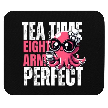 Discover funny OCTUPUS TEA TIME humorous tea lover Mouse Pads