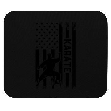 Discover Karate US Flag Karate Mouse Pads