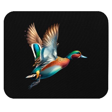 Discover Chestnut Teal in Flight Mouse Pads