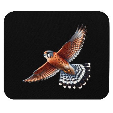 Discover Nankeen Kestral Bird in Flight Mouse Pads