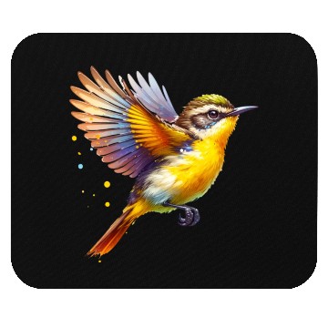 Discover Yellow Rumped Thornbill in Flight Mouse Pads