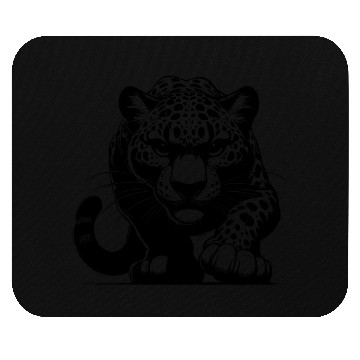 Discover Elegant Wild Leopard On The Hunt Mouse Pads