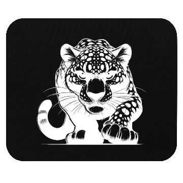 Discover Elegant Wild Leopard On The Hunt Mouse Pads