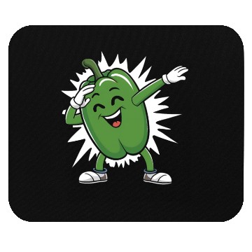 Discover Green Bell Pepper Dabbing Mouse Pads