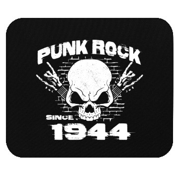 Discover Punk Rock Since 1944 - Skull Rock Hands 80th Mouse Pads