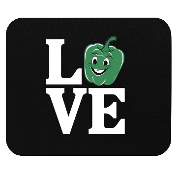 Discover Bell Pepper Love Green Mouse Pads