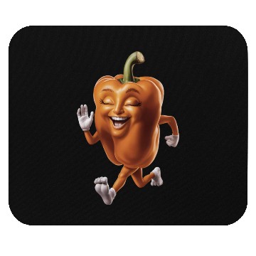 Discover Orange Bell Pepper Running Realistic Mouse Pads
