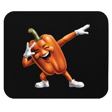 Discover Orange Bell Pepper Dabbing Realistic Mouse Pads