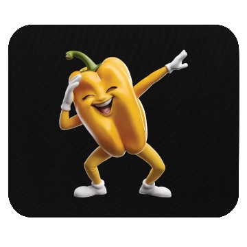 Discover Yellow Bell Pepper Dabbing Realistic Mouse Pads