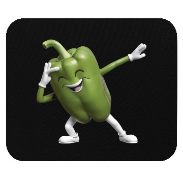Discover Green Bell Pepper Dabbing Realistic Mouse Pads