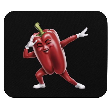 Discover Red Bell Pepper Dabbing Realistic Mouse Pads
