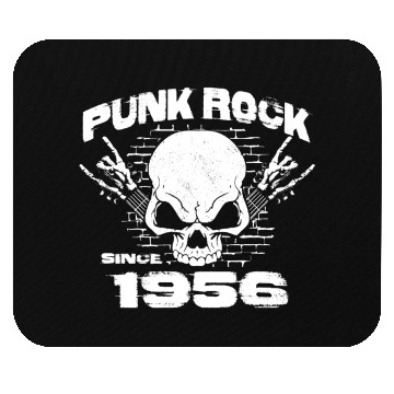 Discover Punk Rock Since 1956 - Skull Rock Hands 68th Mouse Pads