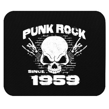 Discover Punk Rock Since 1959 - Skull Rock Hands 65th Mouse Pads