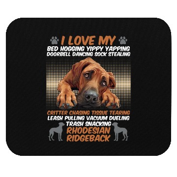 Discover Ridgeback Owner I LOVE MY RHODESIAN RIDGEBACK Mouse Pads