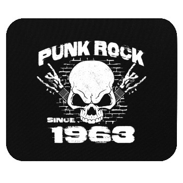 Discover Punk Rock Since 1963 - Skull Rock Hands 61st Mouse Pads