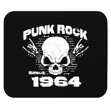 Discover Punk Rock Since 1964 - Skull Rock Hands 60th Mouse Pads