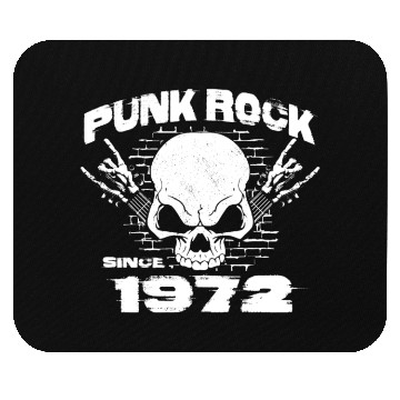 Discover Punk Rock Since 1972 - Skull Rock Hands 52nd Mouse Pads