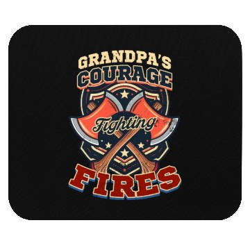 Discover Firefighter Grandpa Fighting Fires Mouse Pads