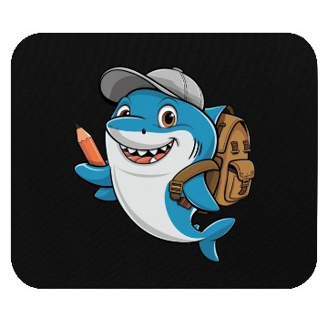 Discover back to school shark Mouse Pads