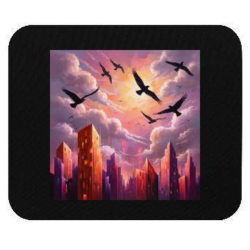 Discover Geometric Twilight City Mouse Pads