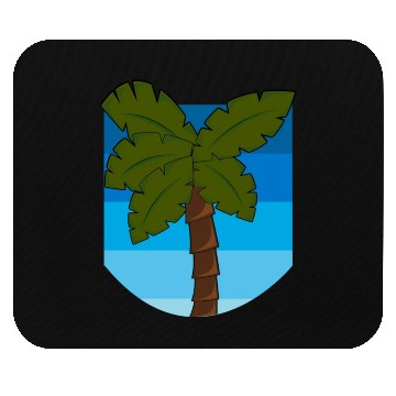 Discover Tropical Palm Tree Over an Ocean Mouse Pads