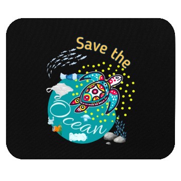 Discover Save Ocean Turtle Mouse Pads