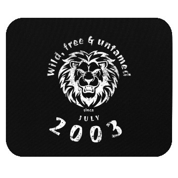 Discover 21st birthday Wild, free & untamed since 07/2003 Mouse Pads