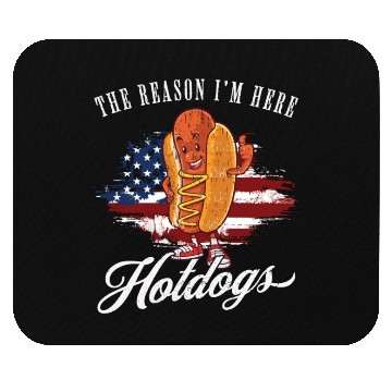 Discover Funny BBQ Pun Retro Vintage Hot Dog Lover Mouse Pads