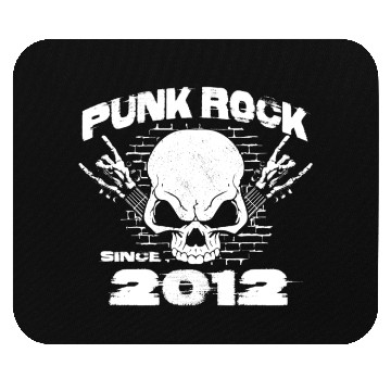 Discover Punk Rock Since 2012 - Skull Rock Hands 12th Mouse Pads