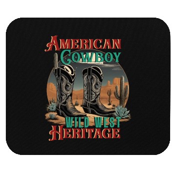 Discover American Cowboy boots Texas West Wild Heritage Mouse Pads