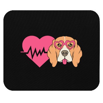 Discover Beagle Dog Mom Heartbeat Mouse Pads