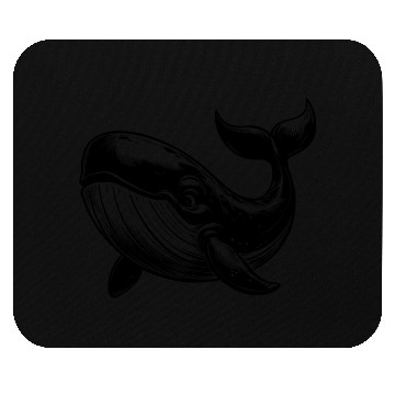 Discover Huge Smiling Blue Whale With Tail Fin Mouse Pads