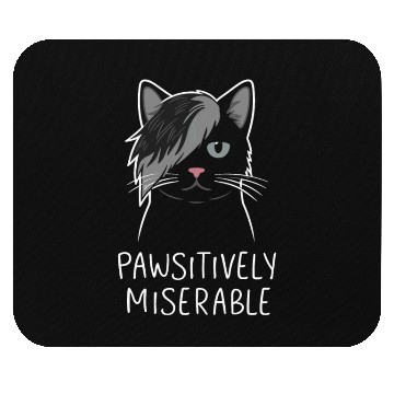 Discover Gothic Emo Cat Design For Cat Lovers And Mouse Pads